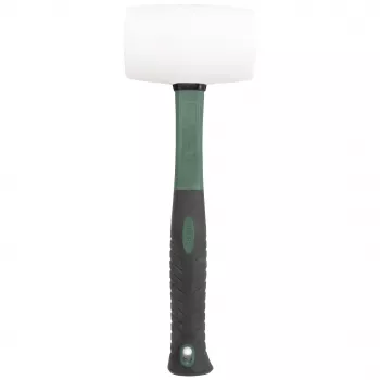 BRÜDER MANNESMANN mazo de goma 700 g, cabeza de caucho natural, mango de fibra de vidrio negro/verde, 1 ud. (M76570)