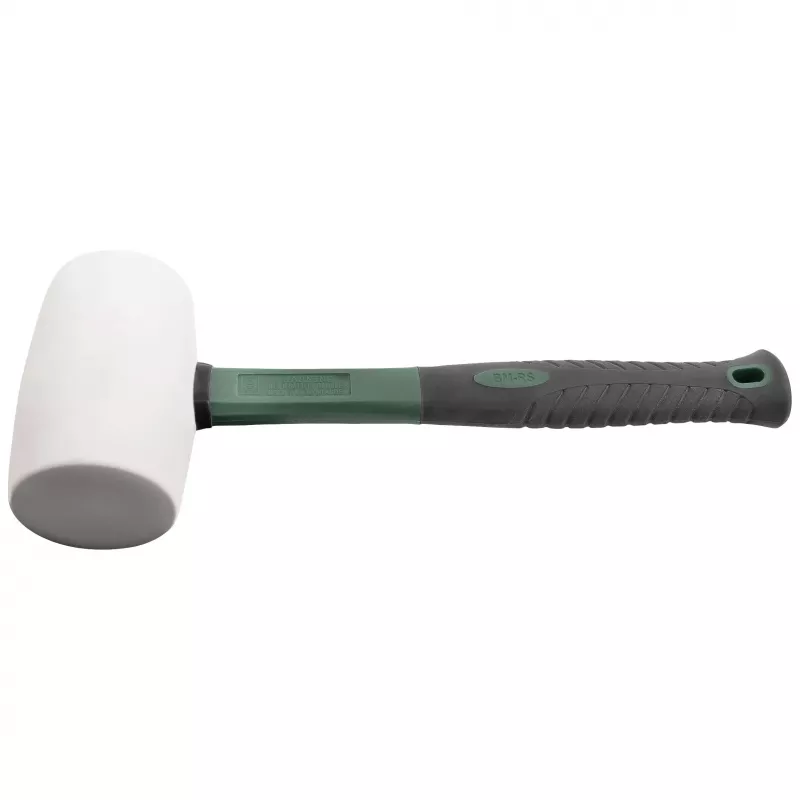 BRÜDER MANNESMANN mazo de goma 700 g, cabeza de caucho natural, mango de fibra de vidrio negro/verde, 1 ud. (M76570)