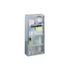 ZELLER botiquín 57x27x12 cm acero inoxidable, con cierre, 2 estantes, montaje en pared (99193)