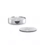 Zeller Present set de posavasos de acero inoxidable, plateado, 7 piezas, 10 cm 27239