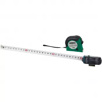 Brüder Mannesmann M80503 Cinta métrica 5 m con cinta de acero de 19 mm, carcasa de ABS engomada, métrica, clase II