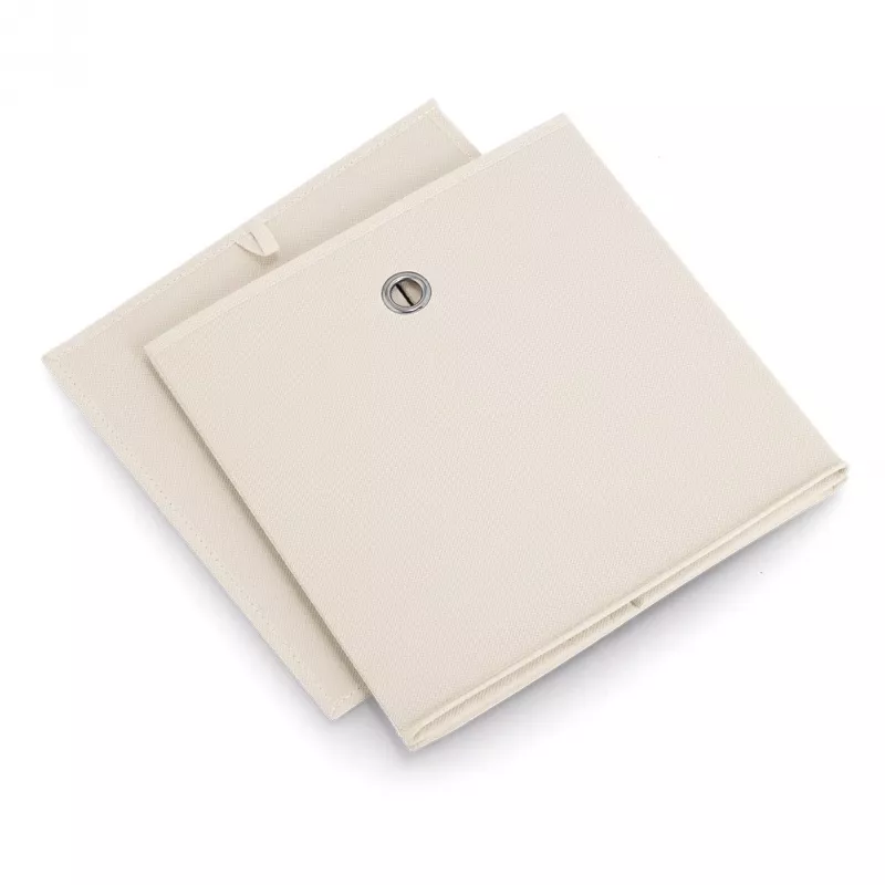 ZELLER Caja de almacenaje de fieltro Beige 27L Cubo plegable 14111
