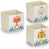 Zeller Present 14479 Cesta de almacenaje de juguetes exenta Cubo Beige Multicolor