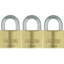 ABUS 82 Series Set de candados de latón, apertura con la misma llave, carcasa de 45 mm, pack de 3 11825 8