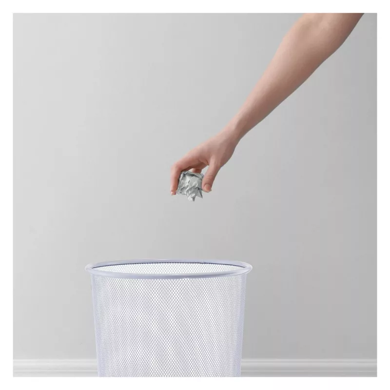 ZELLER 14 L cubo de basura redondo blanco 17716