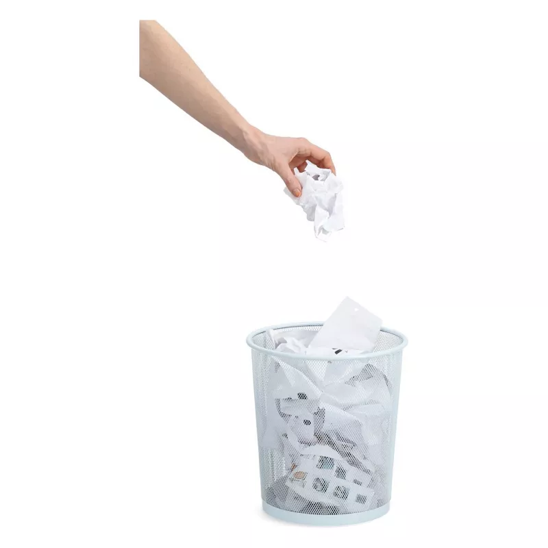 ZELLER 14 L cubo de basura redondo blanco 17716