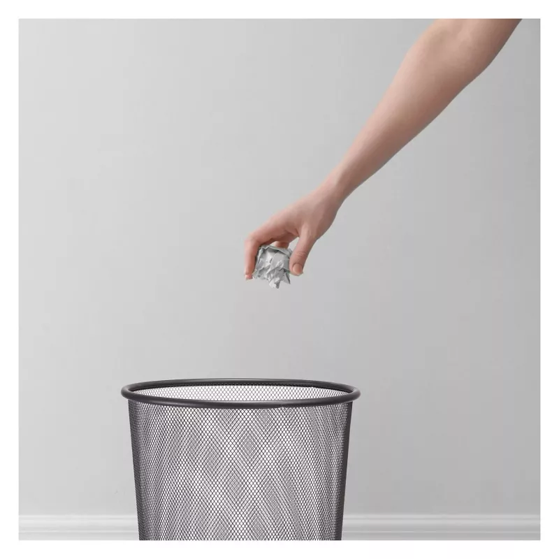 Zeller Meshline Cubo de basura 17,5 l Antracita (17741)