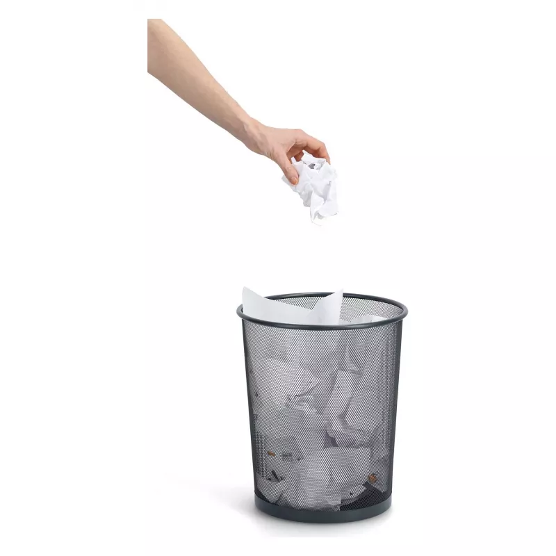 Zeller Meshline Cubo de basura 17,5 l Antracita (17741)