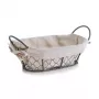 Zeller Countrystyle Cesta de mimbre para pan con forro color crema 18090