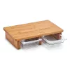 Zeller Tabla de cortar de madera de acacia 40,5 x 26,5 cm natural 25178