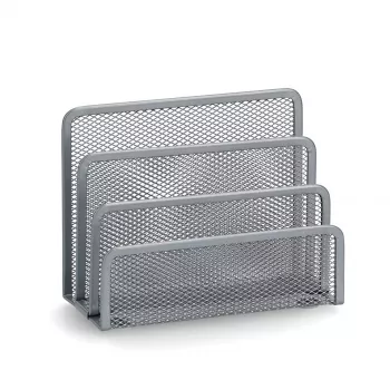 Zeller Meshline Portadocumentos plateado 17702