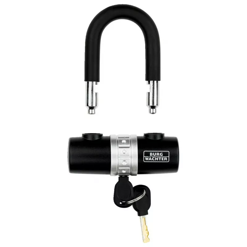 BURG WÄCHTER Candado de arco en U para bicicleta 1480 HB, negro, arco de 14 mm, 43 mm de ancho, 55 mm de alto 1471