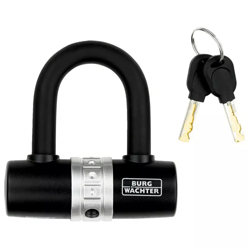 BURG WÄCHTER Candado de arco en U para bicicleta 1480 HB, negro, arco de 14 mm, 43 mm de ancho, 55 mm de alto 1471