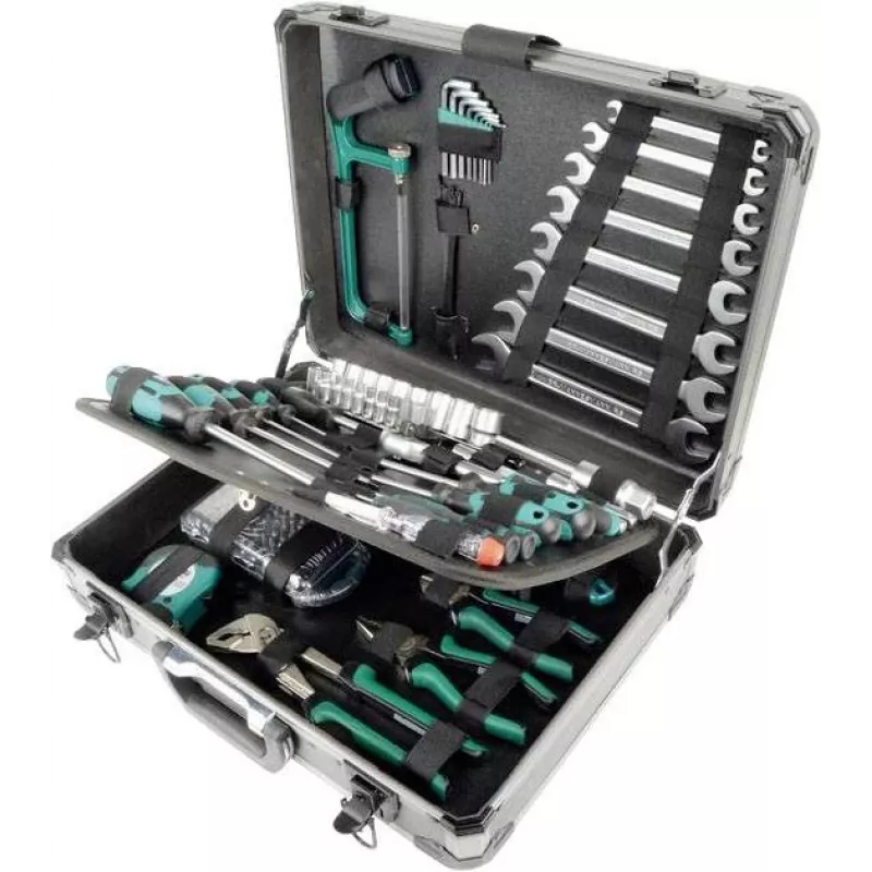 Brüder Mannesmann M29079 juego de herramientas de 133 piezas en maletín de aluminio