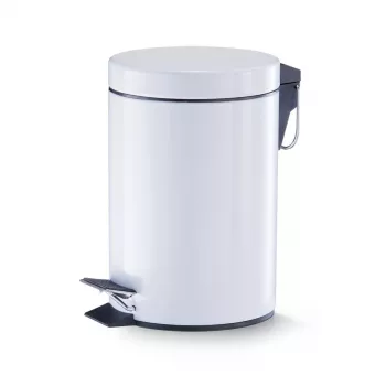 Zeller cubo de pedal 3 L, blanco (18208)