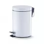 Zeller Cubo de pedal 3 L, blanco (18208)