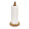 ZELLER portarrollos de cocina de bambú con soporte, natural, portarrollos de pie 25283