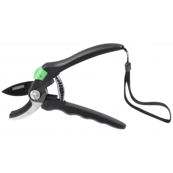 BRÜDER MANNESMANN tijera de podar de yunque M63100, negro/verde, hoja antiadherente, capacidad de corte 20 mm