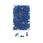 WEDO chinchetas azules 100 uds. 12 mm de grosor de aguja 10 mm de diámetro de cabeza en caja de plástico transparente 54 203