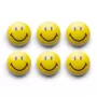 Zeller set de imanes Smiley 6 uds. 3 cm amarillo 11204