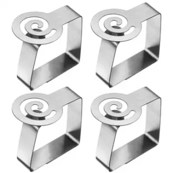 WESTMARK Pinzas para manteles plateadas, 4 uds. (64292260)