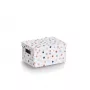 Zeller Dots Caja de almacenamiento blanca con puntos 18,0 cm x 25,0 cm 14474