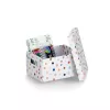 Zeller Dots Caja de almacenamiento blanca con puntos 18,0 cm x 25,0 cm 14474