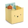 Zeller Bear Caja de almacenamiento amarilla 28 x 28 x 28 cm 14491
