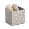 Zeller Feather Caja de almacenamiento taupe 32 x 32 x 32 cm 14537
