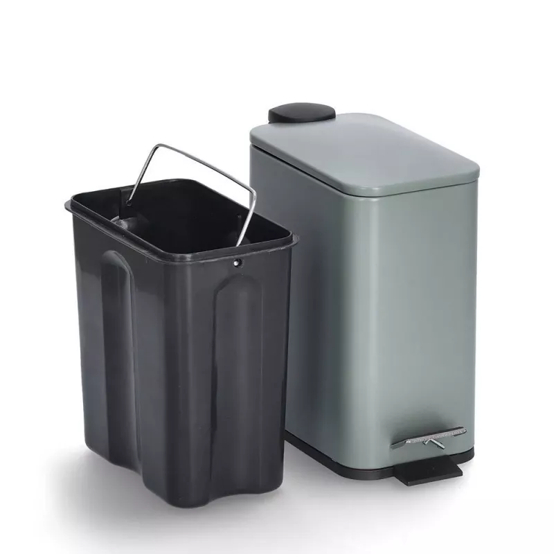 Zeller cubo de pedal 5 L verde salvia 18961