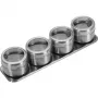 WESTMARK set de tabla para especias, 5 piezas, tabla de bambú con 4 recipientes de vidrio, 90 ml cada uno 65152260