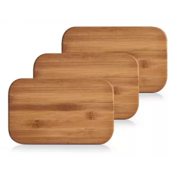 Zeller set de tablas de cortar de bambú, marrón, 3 piezas (25260)