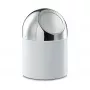 Zeller cubo de basura de mesa 1,2 L blanco con tapa basculante de acero inoxidable 27203
