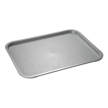 APS bandeja de comida rápida 410 x 305 mm, polipropileno gris, altura 20 mm, 1 ud. (538)
