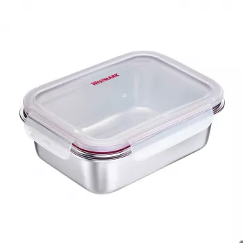 Westmark Rondo recipiente de conservación de acero inoxidable para alimentos, 1,3 L, plateado 23682270