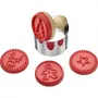 Westmark Set de sellos para galletas 30352260, 6 motivos intercambiables de acero inoxidable, 5 cm de diámetro, mango blanco