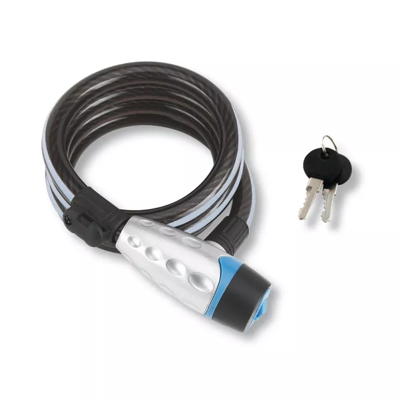 BURG WÄCHTER 1650 180 REFLEX Candado de cable 1800 mm negro azul plata