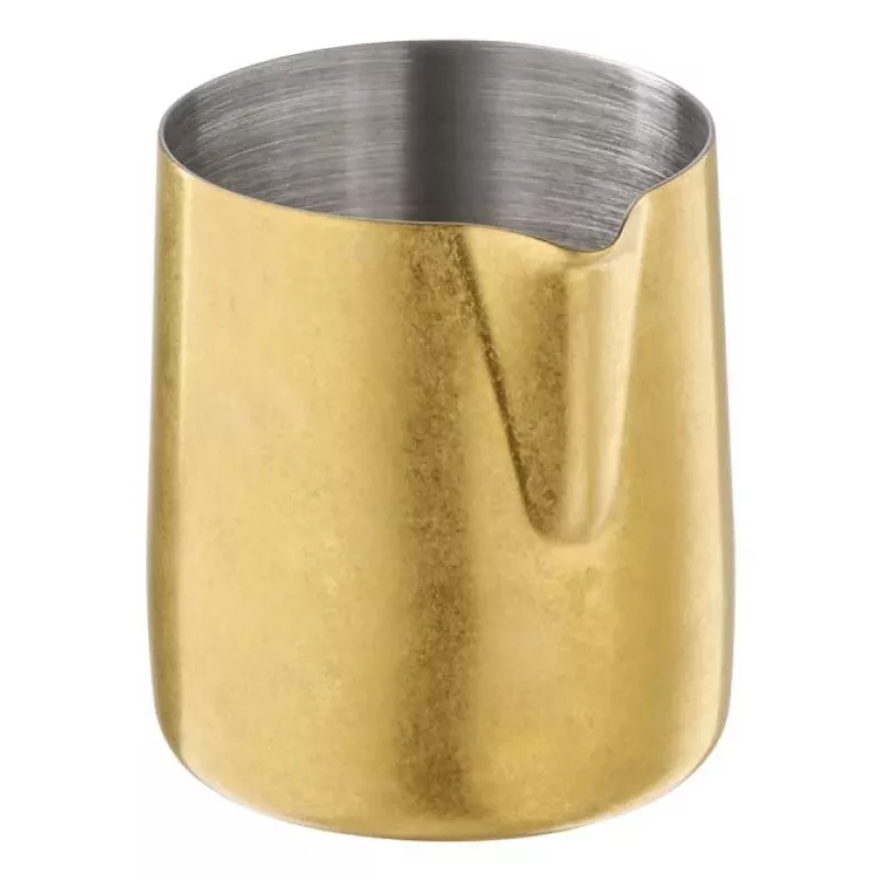 APS FLOW Vertedor, 150 ml, oro acero inoxidable 18/8, estilo vintage, apto para lavavajillas, 1 ud. 10306