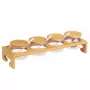 WESTMARK Set de servir Marmeladenbar Tapas + Friends, tabla de madera de acacia, 3 cuencos de vidrio, 3 cucharas de acero inoxidable 69902260