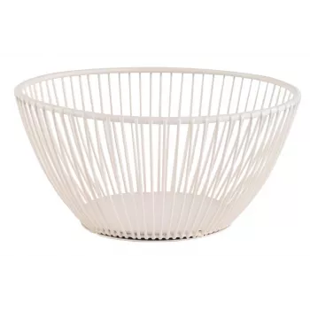 APS SVART Cesta redonda para pan y fruta, metal blanco, 175 mm 30425