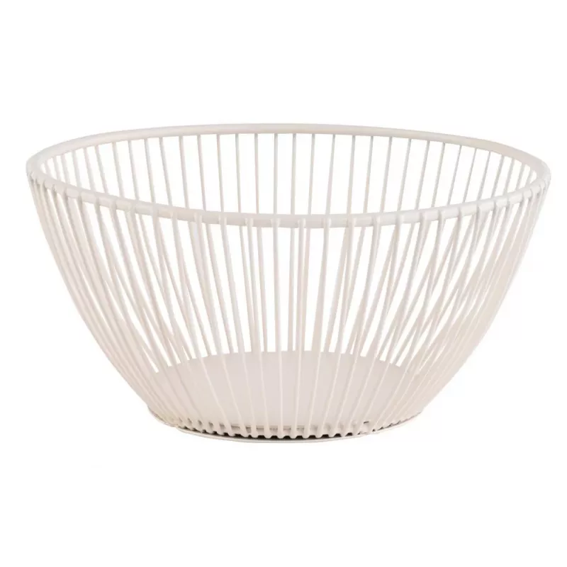 APS SVART Cesta redonda para pan y fruta, metal blanco, 175 mm 30425