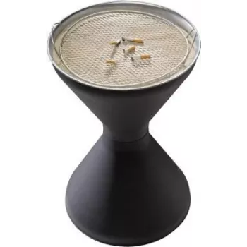 APS DIABOLO 574 Cenicero de acero galvanizado, 60 cm de altura, 40 cm de diámetro, 1,5 kg de arena incluidos