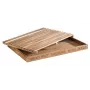 APS LETTER Tabla de cortar pan 480x340x30 mm madera de acacia con cajón recogemigas extraíble