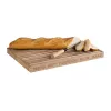 APS LETTER Tabla de cortar pan 480x340x30 mm madera de acacia con cajón recogemigas extraíble