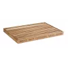 APS LETTER Tabla de cortar pan 480x340x30 mm madera de acacia con cajón recogemigas extraíble