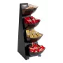 APS MULTI RACK Dispensador de raciones de 4 niveles, acero inoxidable negro, 4 recipientes 11414
