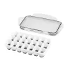 APS Cubitera con tapa, transparente/gris, set de 2, polipropileno, apta para lavavajillas 36103