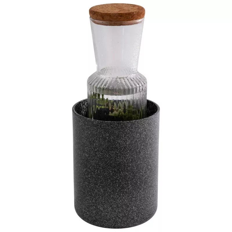 APS Cubitera / enfriador de botellas FROSTFIRE, 1,5 L, plata-negro 36140