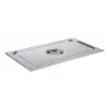 APS Tapa GN 1/1 530 x 325 x 30 mm acero inoxidable, sin hueco para cuchara, apta para lavavajillas 81195