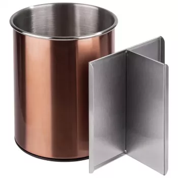 APS Portacubiertos giratorio, acero inoxidable color cobre, interior mate, inserciones extraíbles, 1 ud. (11747)
